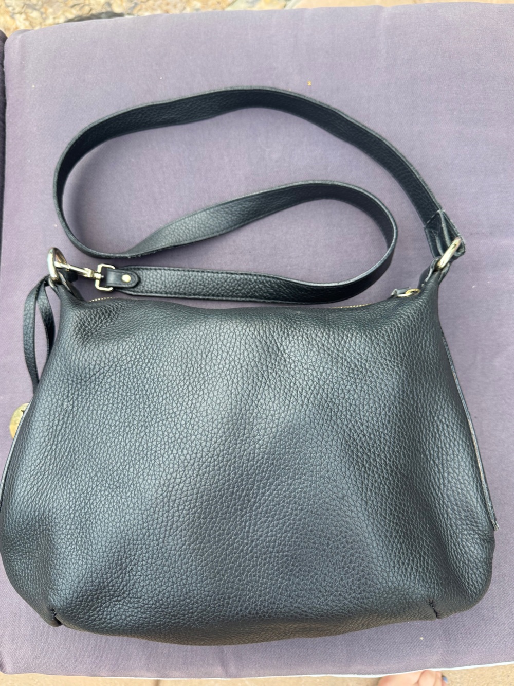 GUC.  Furla Black Pebbled Leather Shoulder Crossbody Bag Made in Italy GUC - Picture 12 of 16